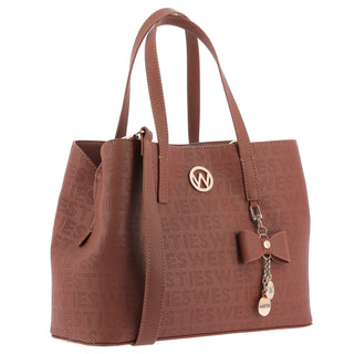 Bolsa de Mano WESTIES Hbyardagewe  Sintetico mo Color Cafe