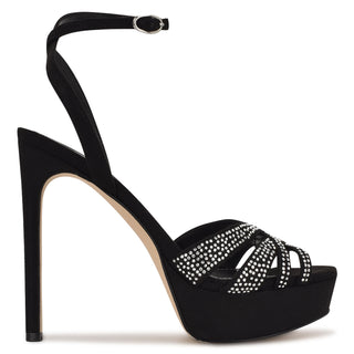 Sandalia NINE WEST Wngobig2-a  Textil Color Negro