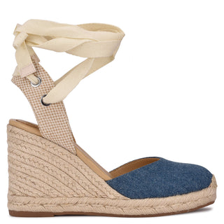 Zapatilla con Plataforma NINE WEST Wnfrienda7-a  Textil Color Azul