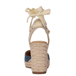 Zapatilla con Plataforma NINE WEST Wnfrienda7-a  Textil Color Azul