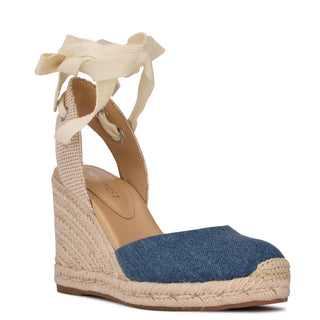 Zapatilla con Plataforma NINE WEST Wnfrienda7-a  Textil Color Azul