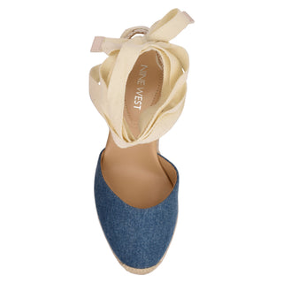 Zapatilla con Plataforma NINE WEST Wnfrienda7-a  Textil Color Azul