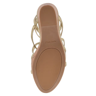 Zapatilla con Plataforma NINE WEST Wnrachal3  Sintetico Color Metalico