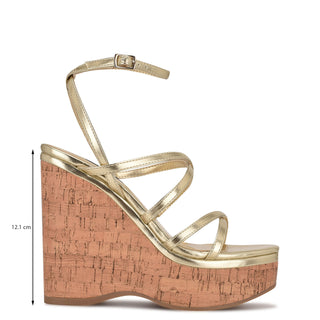 Zapatilla con Plataforma NINE WEST Wnrachal3  Sintetico Color Metalico