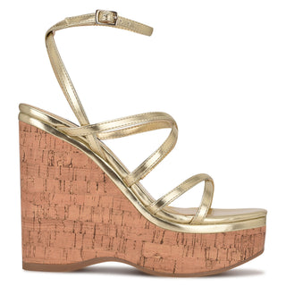 Zapatilla con Plataforma NINE WEST Wnrachal3  Sintetico Color Metalico
