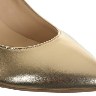 Sandalia de Tacon Corrido NINE WEST Wncal9x93  Sintetico Color Metalico