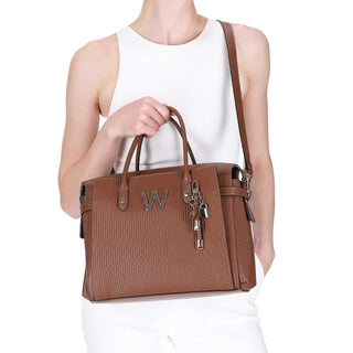Bolsa de Mano WESTIES Hbgalvano5we  Sintetico Color Cafe