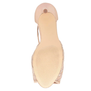 Zapatilla de Punta Abierta NINE WEST Wnhanyap2  Textil Color Beige