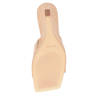 Sandalia de Tacon Corrido NINE WEST Wnrovah3  Sintetico Color Beige