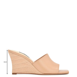 Sandalia de Tacon Corrido NINE WEST Wnrovah3  Sintetico Color Beige