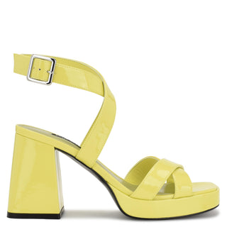 Sandalia NINE WEST Wntackle3  Charol piel Color Amarillo