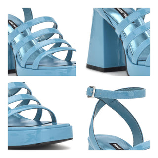 Sandalia NINE WEST Wnteriss3  Charol piel Color Azul