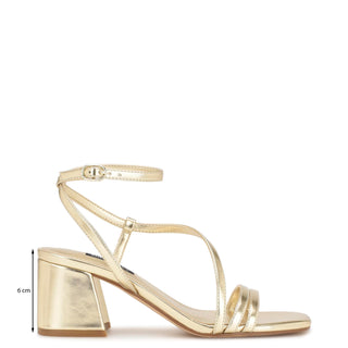 Sandalia NINE WEST Wngeorga3  Sintetico Color Metalico