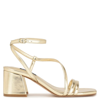 Sandalia NINE WEST Wngeorga3  Sintetico Color Metalico