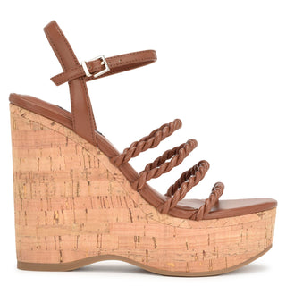 Zapatilla con Plataforma NINE WEST Wnrenest3  Sintetico Color Cafe