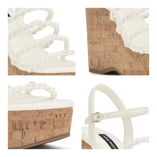 Zapatilla con Plataforma NINE WEST Wnrenest3  Sintetico Color Blanco