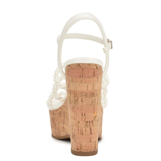 Zapatilla con Plataforma NINE WEST Wnrenest3  Sintetico Color Blanco