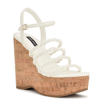Zapatilla con Plataforma NINE WEST Wnrenest3  Sintetico Color Blanco