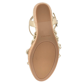Zapatilla con Plataforma NINE WEST Wnrenest3  Sintetico Color Metalico