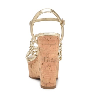 Zapatilla con Plataforma NINE WEST Wnrenest3  Sintetico Color Metalico