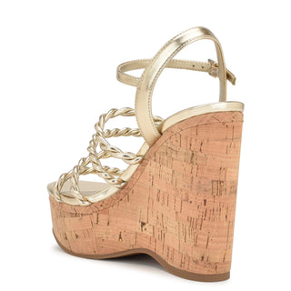 Zapatilla con Plataforma NINE WEST Wnrenest3  Sintetico Color Metalico