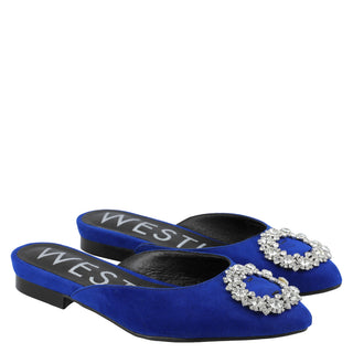 Zapato Destalonado WESTIES Wevarut2  Gamuza textil Color Azul