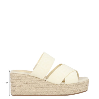 Zapatilla con Plataforma WESTIES Wecanopus  Textil Color Beige