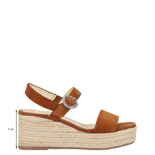 Zapatilla con Plataforma WESTIES Wedarelle  Gamuza Color Cafe