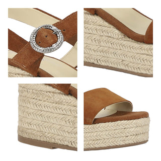Zapatilla con Plataforma WESTIES Wedarelle  Gamuza Color Cafe