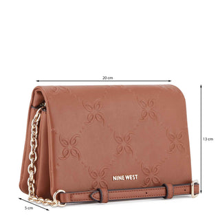 Bolsa Crossbody NINE WEST Noe128373  Sintetico Color Cafe