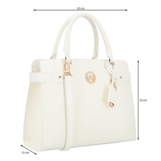 Bolsa de Mano WESTIES Hbreptiale2we  Sintetico Color Blanco