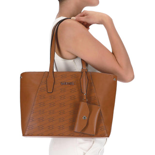 Bolsa Tote WESTIES Hbamiko8we  Sintetico Color Cafe