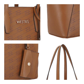 Bolsa Tote WESTIES Hbamiko8we  Sintetico Color Cafe