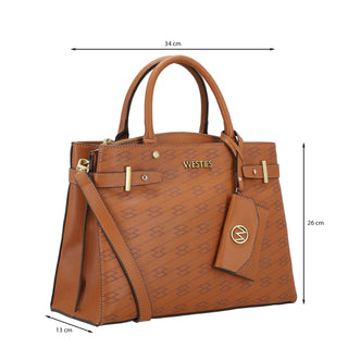 Bolsa de Mano WESTIES Hbepimeteowe  Sintetico Color Cafe