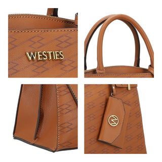 Bolsa de Mano WESTIES Hbepimeteowe  Sintetico Color Cafe