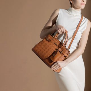 Bolsa de Mano WESTIES Hbepimeteowe  Sintetico Color Cafe