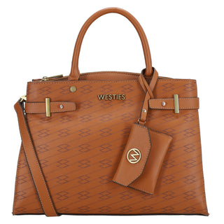 Bolsa de Mano WESTIES Hbepimeteowe  Sintetico Color Cafe