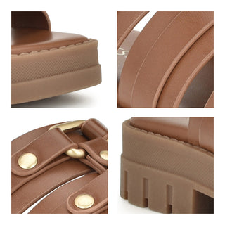Sandalia con Plataforma NINE WEST Wncazz3  Sintetico Color Cafe