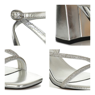 Sandalia NINE WEST Wngaden3  Sintetico Color Metalico