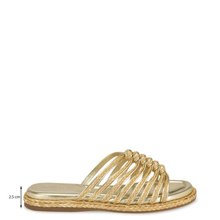 Sandalia NINE WEST Wnadila2  Textil Color Metalico