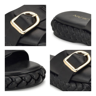 Sandalia NINE WEST Wnshantel3  Sintetico Color Negro