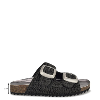 Sandalia NINE WEST Wntenly2  Textil Color Negro
