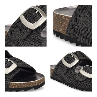 Sandalia NINE WEST Wntenly2  Textil Color Negro