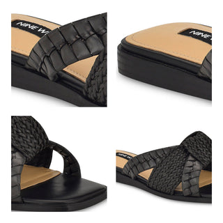 Sandalia NINE WEST Wnolson3  Sintetico Color Negro