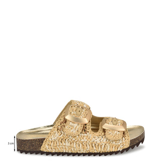 Sandalia NINE WEST Wntenly2  Textil Color Beige