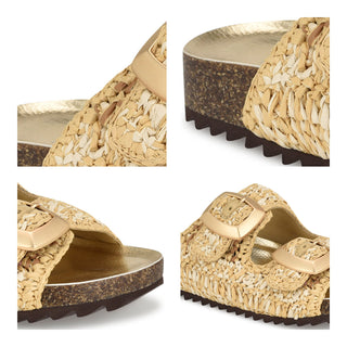 Sandalia NINE WEST Wntenly2  Textil Color Beige