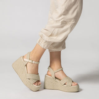 Zapatilla con Plataforma WESTIES Wegaizka  Textil Color Beige