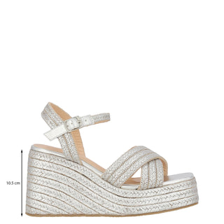 Zapatilla con Plataforma WESTIES Wegaizka  Textil Color Metalico