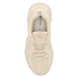 Tenis WESTIES Wenyasha  Gamuza y textil Color Beige