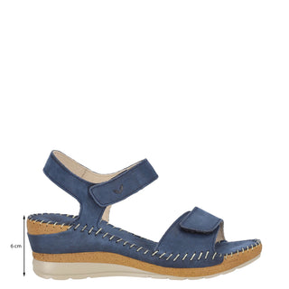Zapato con Plataforma W CONFORT Wtkory  Piel Color Azul